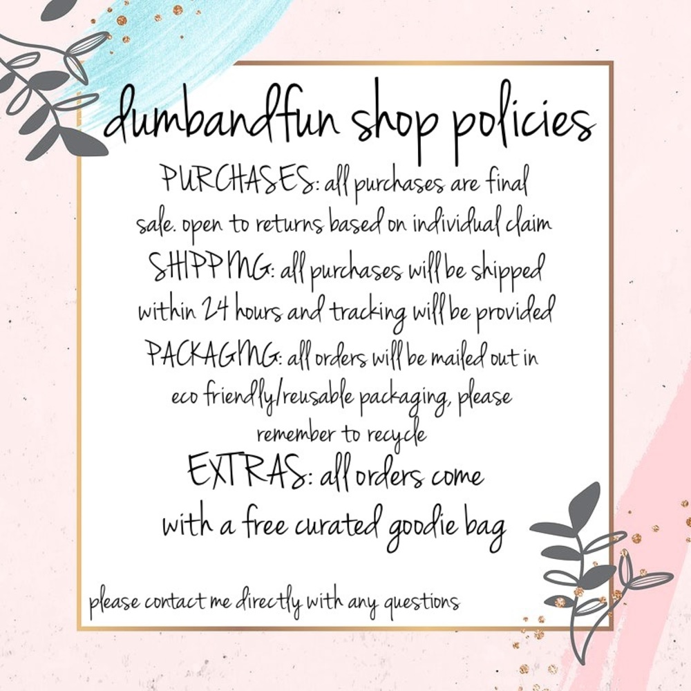 UPDATED SHOP POLICIES